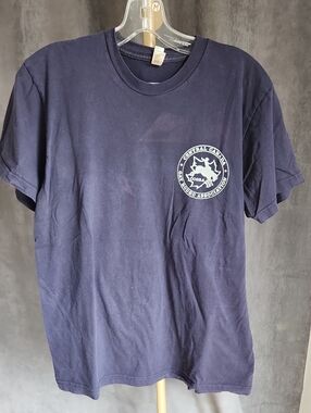 American Apparel Navy Short Sleeve Logo T‑Shirt